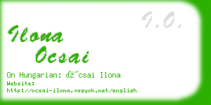 ilona ocsai business card